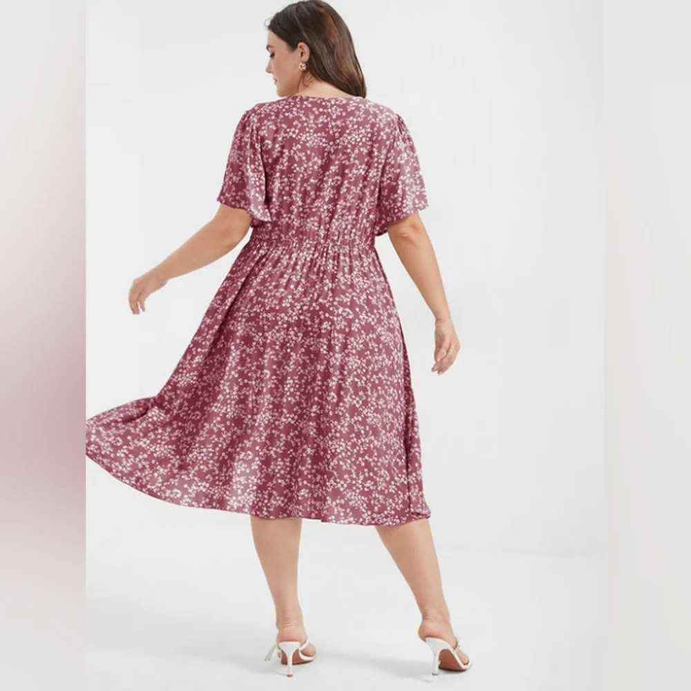 ⭐️DITSY FLORAL ELASTIC WAIST DRESS - Picture 4 of 8